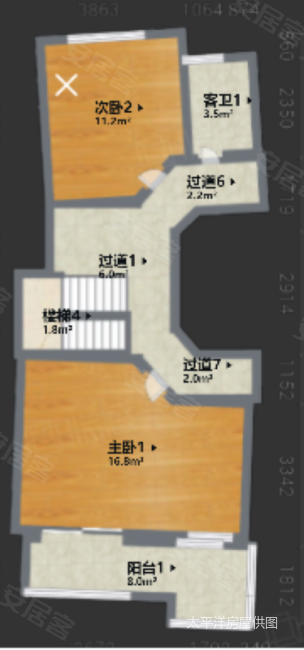 上坤旭辉墅(别墅)5室3厅5卫107.92㎡南北910万