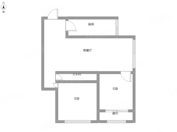 永安双厦2室2厅1卫87㎡南65万