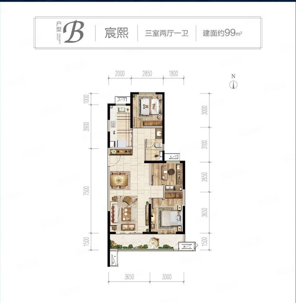 南内环上3大附中铁诺德逸宸云著99平边户好楼层随时