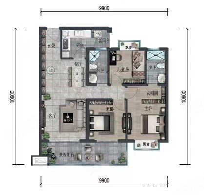 建投正阳华府3室2厅2卫110㎡南北110万