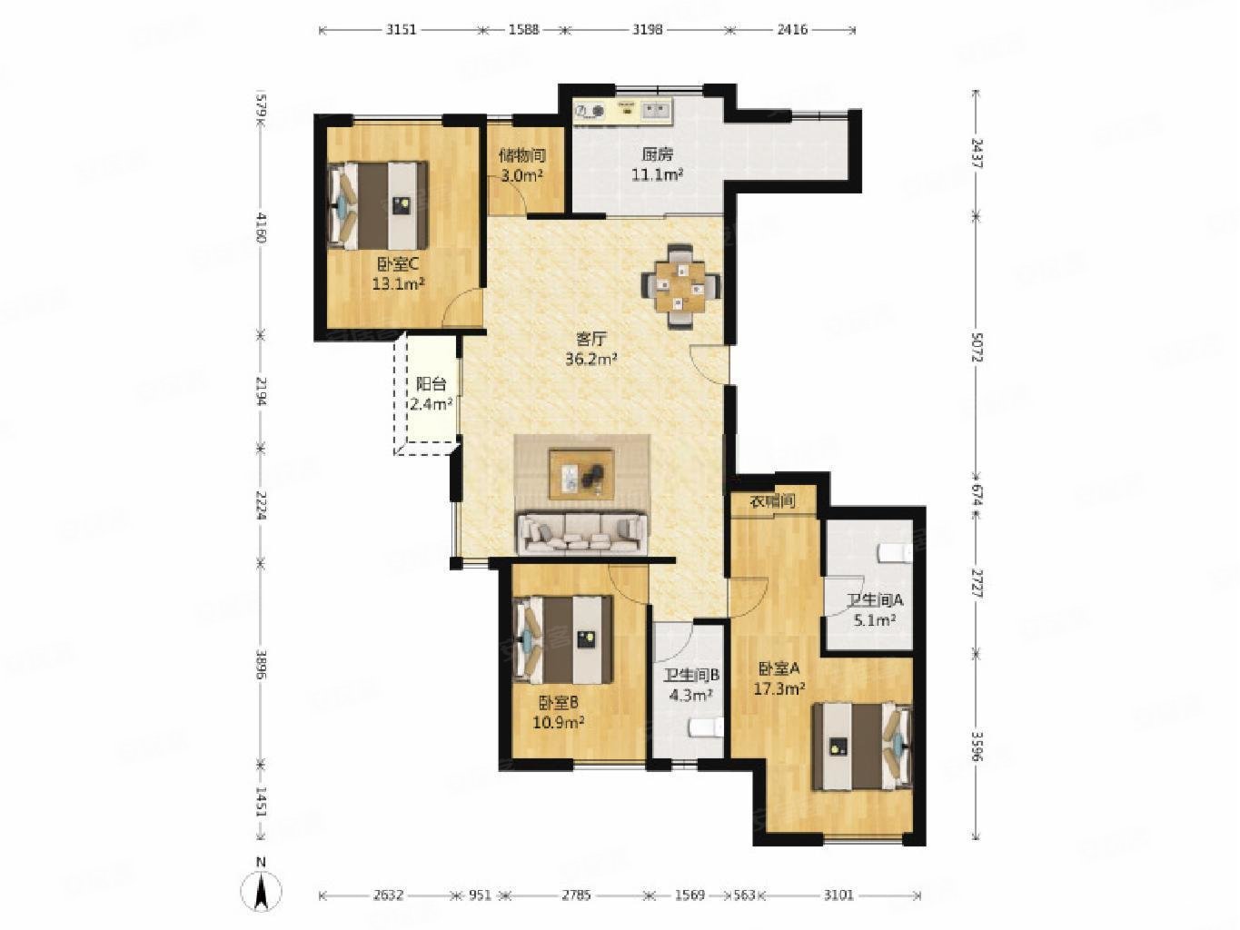 雅颂居!少有小户型在售,高楼层,采光不遮挡,业主老客户诚心卖