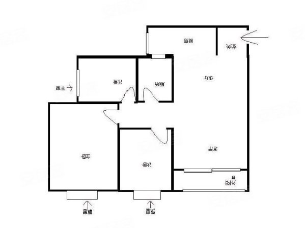 锦江华府3室2厅1卫92㎡南160万