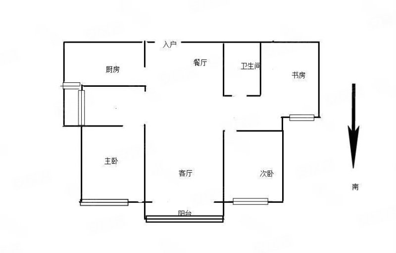丰泽园 122平方 3室2厅2卫 税满5年 带家具家电