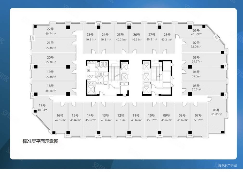 海尔玫瑰兰庭(商住楼)1室1厅1卫55.31㎡南北80万