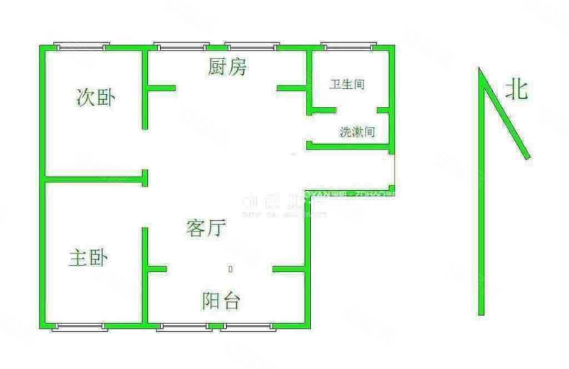 唐城小区 大两房 南北通透 高楼层采光充足 正规商品房
