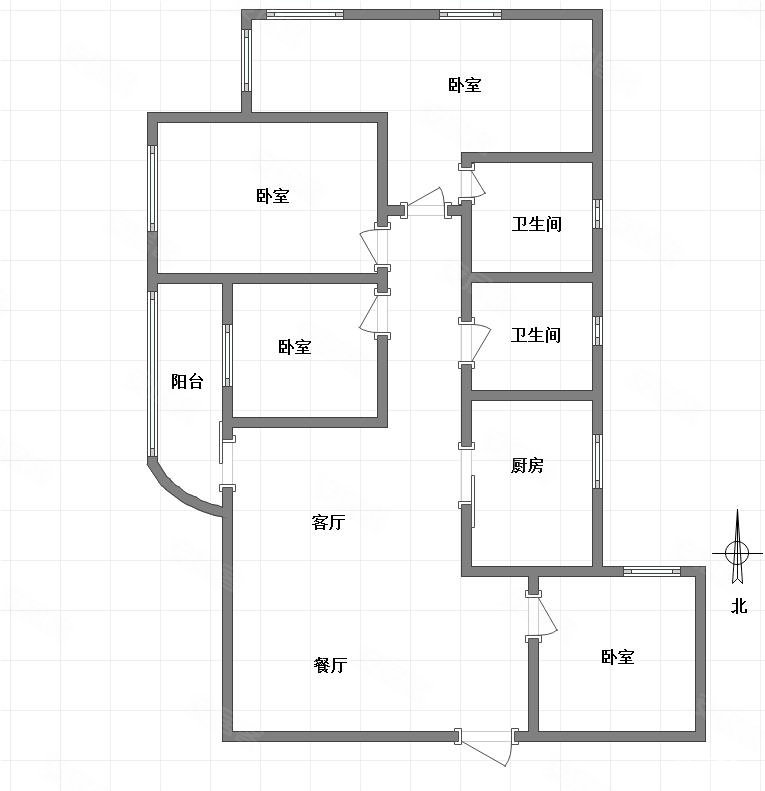 加州花园小区3室2厅2卫135.44㎡西南115万