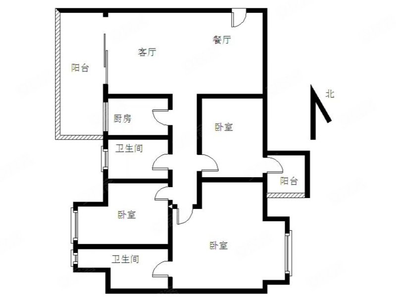 骏景花园 3 房  100 方