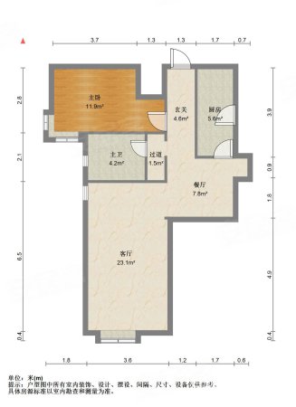 远雄兰苑1室1厅1卫91.17㎡南北135万