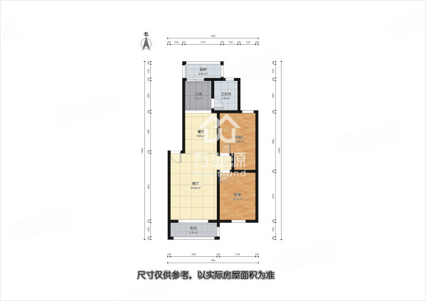 振华里(滨海)2室2厅1卫105.09㎡南北97万