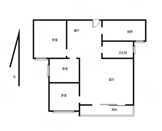 佳利金色东方佳苑3室2厅1卫105㎡南北45万