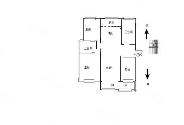 恒巨花园3室2厅2卫137㎡南北56.6万