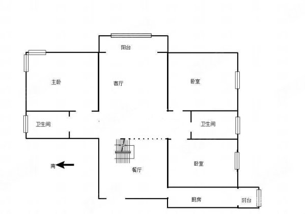 富瀛洲花园3室2厅1卫141.34㎡南北260万