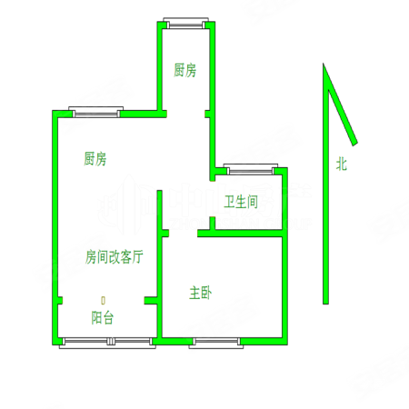 新桥花园(梁溪)2室2厅1卫69㎡南北68万