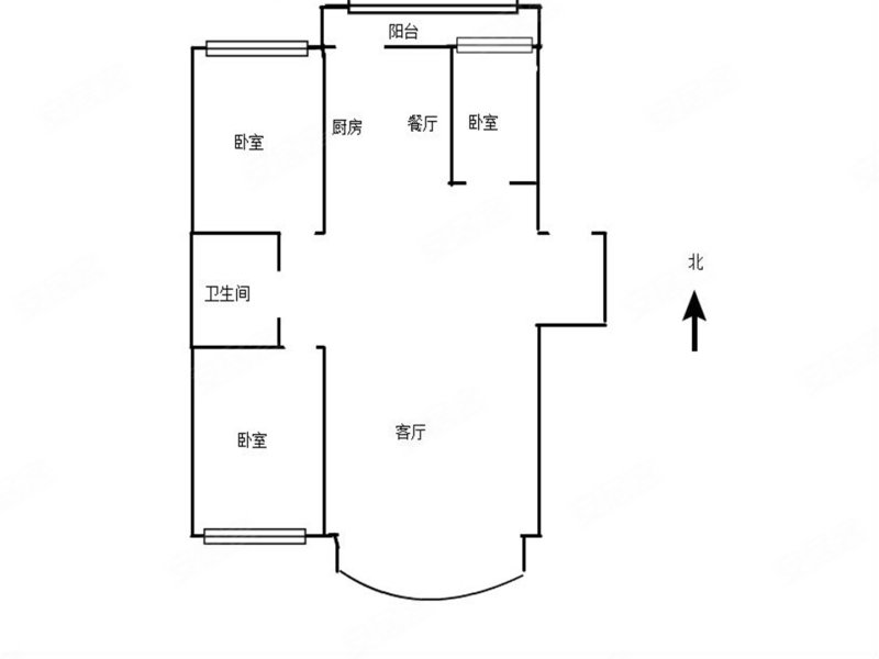 金盛家园3室2厅1卫145.8㎡南北75万