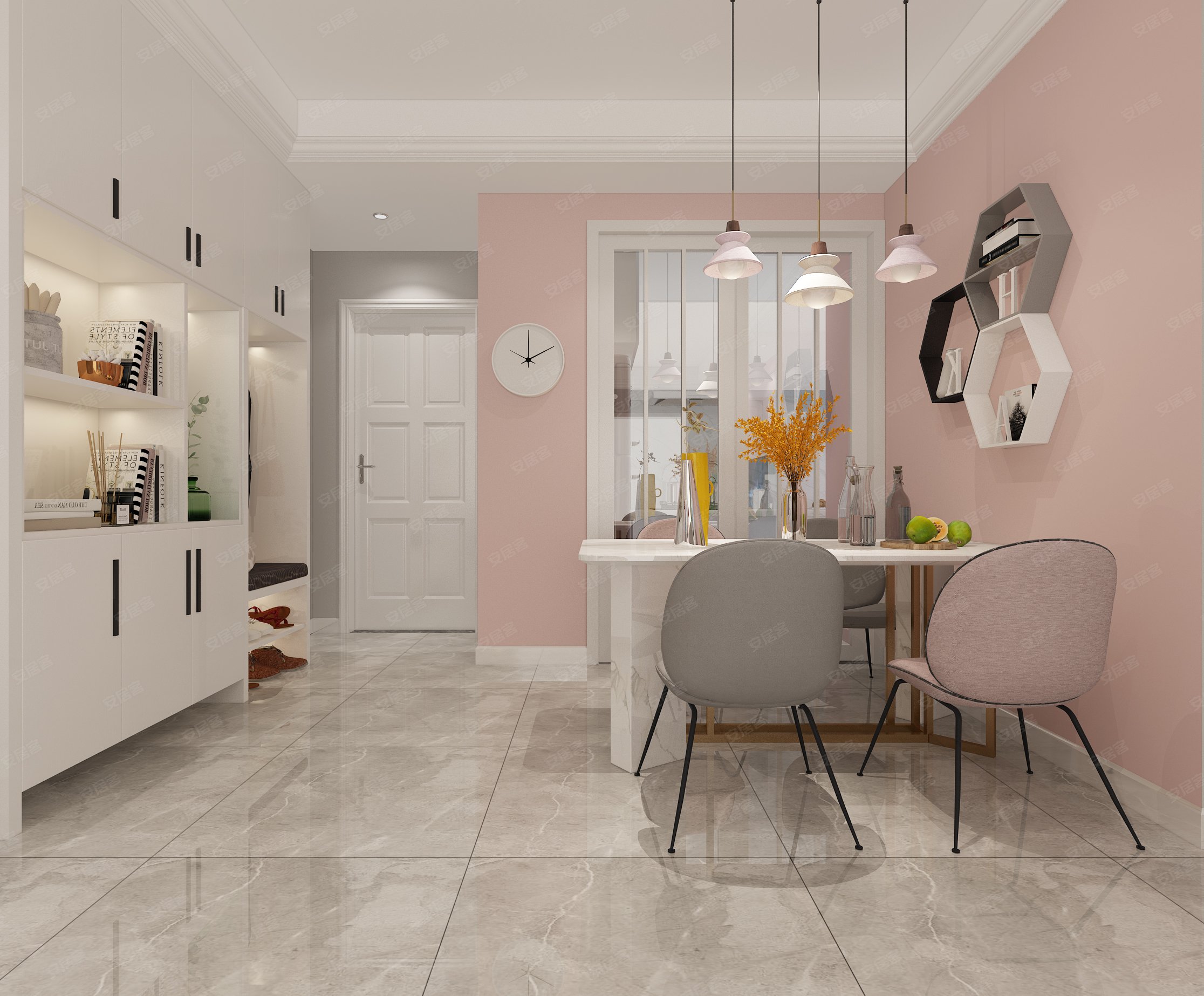 现代风格樱花粉美好装修