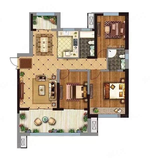 海翼三期户型方正房东急用钱亏本急售即装修入住