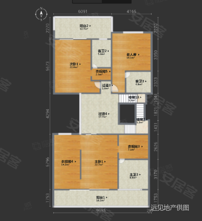 雅居乐剑桥郡御郡(别墅)9室2厅7卫515.16㎡南北2200万