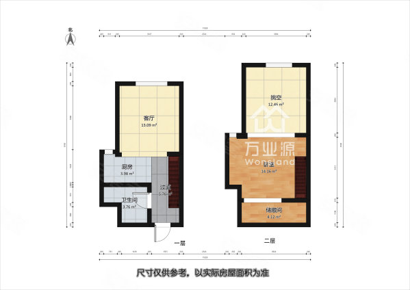 阳光金地1室1厅1卫46㎡北55万