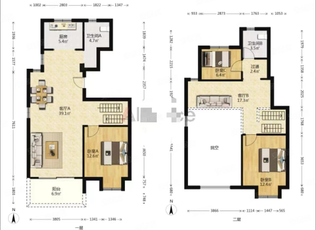 江浦街道象山路旁北京城建西华龙樾复式毛坯边户出售