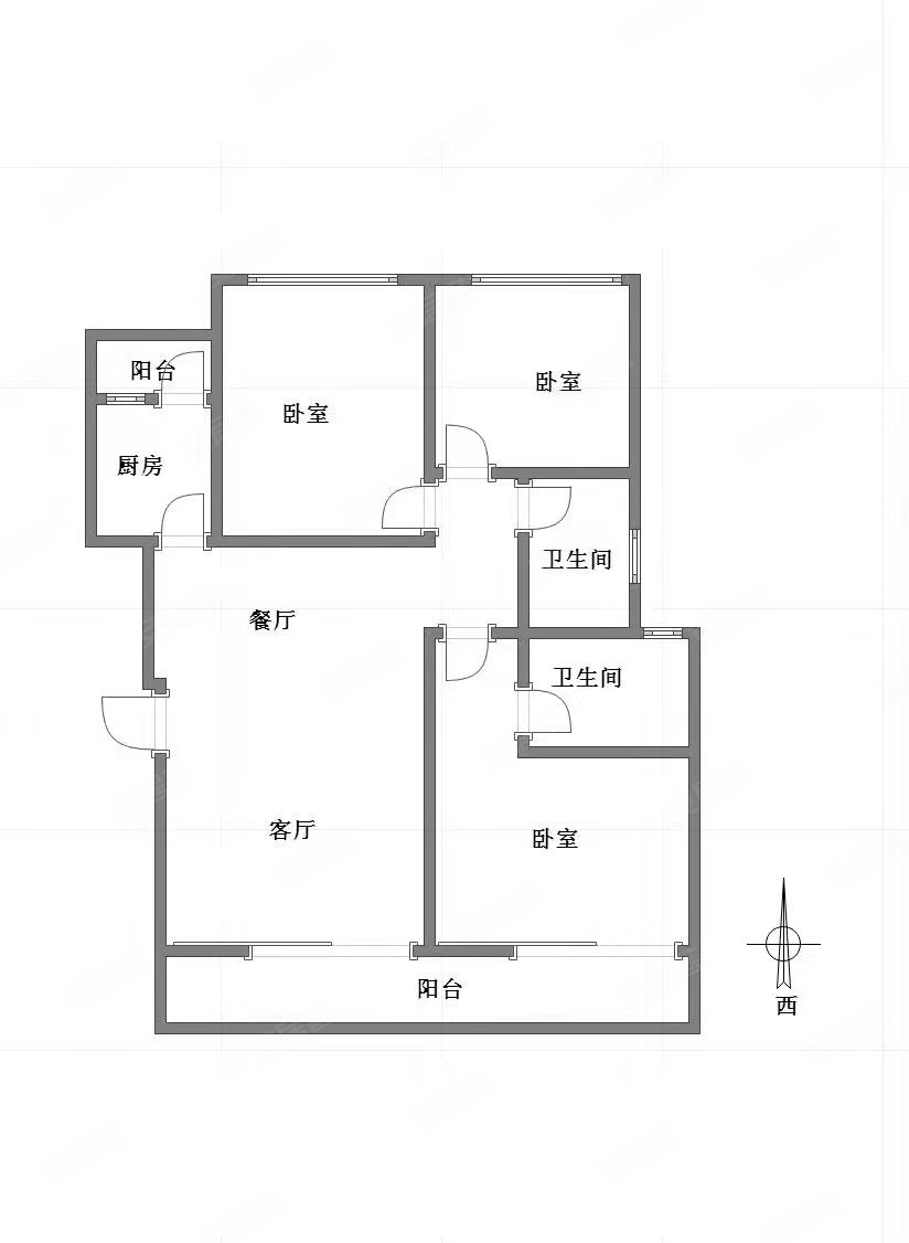 锦绣新城(江津)2室2厅1卫70㎡南北38.8万