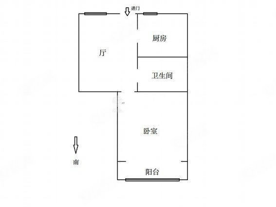 中原纪联小区1室1厅1卫48.69㎡南230万