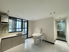 上海闵行梅陇免佣实拍，15号线景西路站，奶油风一室一厅可养宠物，包水网出租房源真实图片