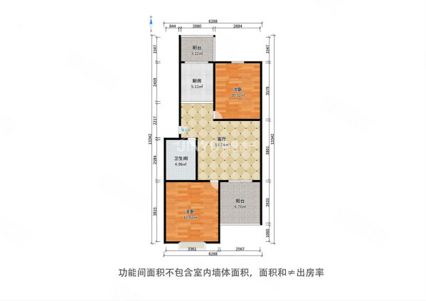 都市桃源2室1厅1卫87.8㎡南122万