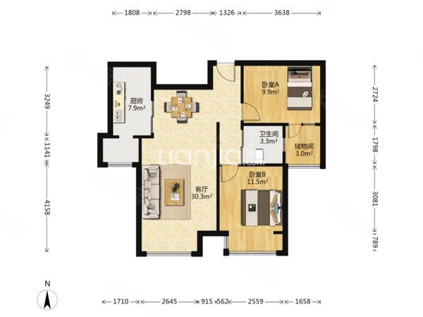 包头昆都仑包头乐园文馨苑包头乐园和平中学精装修家具家电齐全拎包入住出租房源真实图片