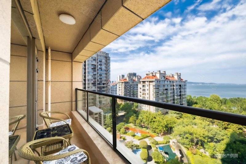 青岛路蓝湾怡庭一线海景三室精装带家具家电带产权车位仅售359