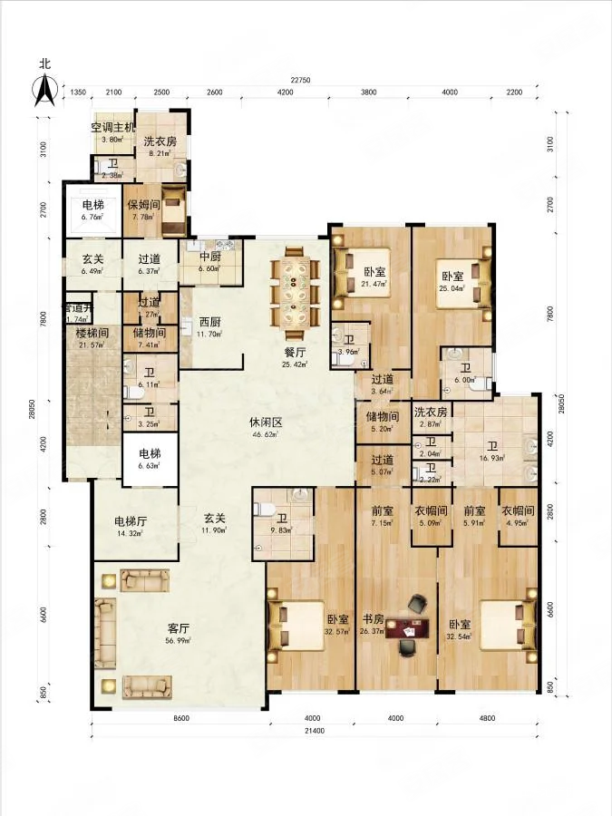 4217 w 霄云路8号 515平五居 南北通透电梯 法拍!