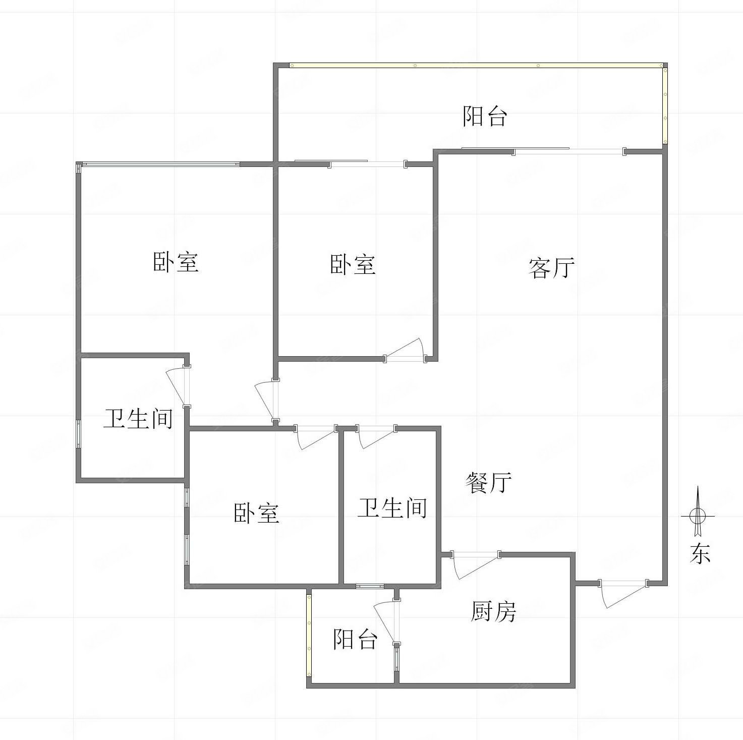 龙湖康田麓宸(四期)3室2厅2卫99.42㎡南北118万