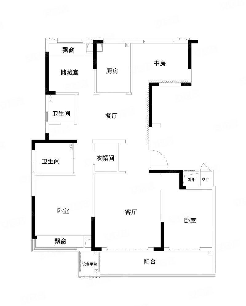 云熙望府4室2厅2卫130㎡南北200万