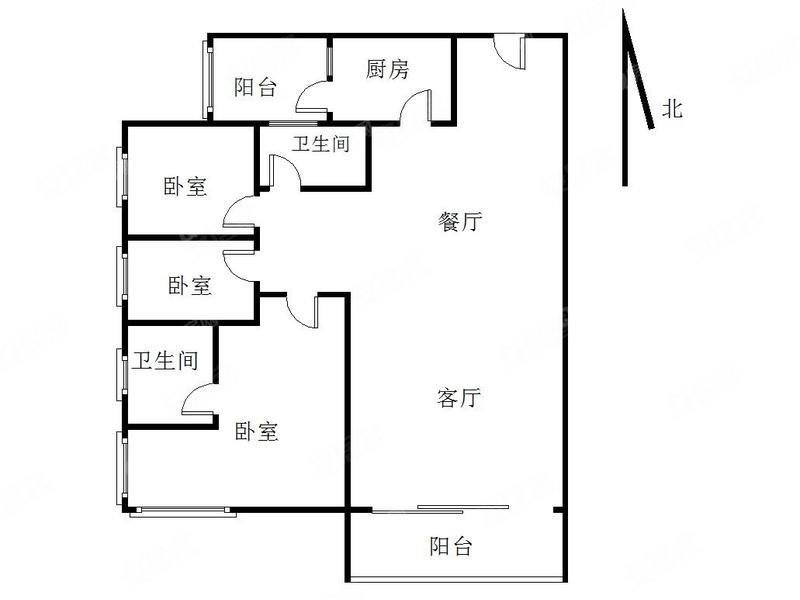 元一时代广场3室2厅1厨2卫13632m满五年