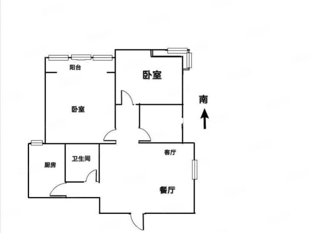 锦华名郡3室2厅1卫90㎡南北58万