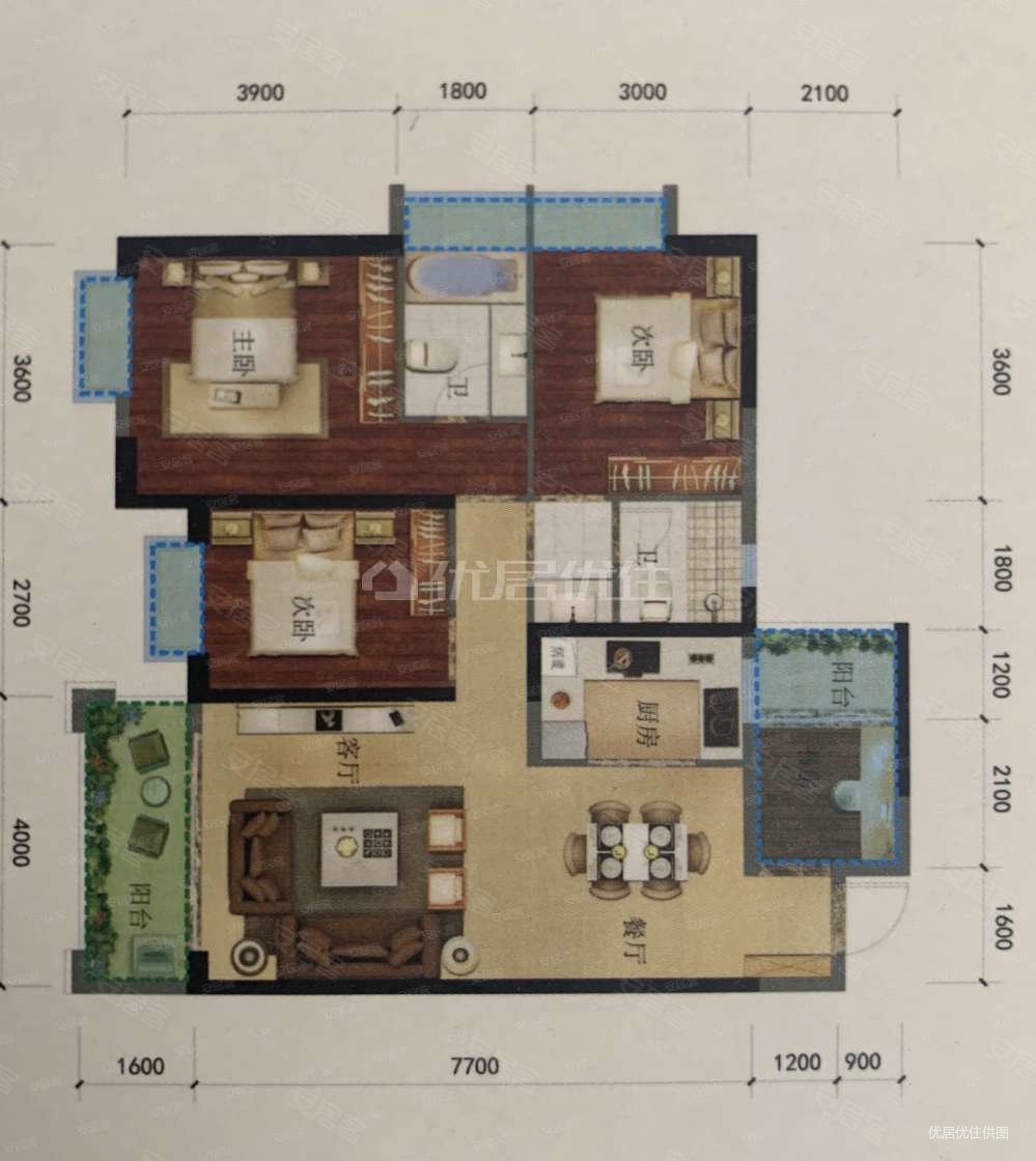润城五区全新接房3室,润城5区二手房,200万,3室2厅,2卫,117平米-昆明