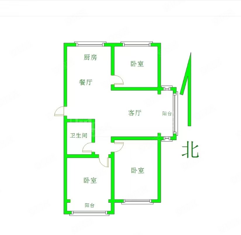 金沙丽苑3室2厅1卫111.2㎡南北73万