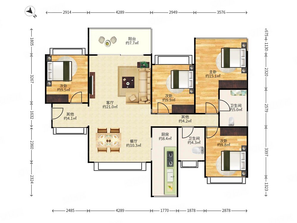 星河天地一期精装四房光明大街地铁口低总价配合满五
