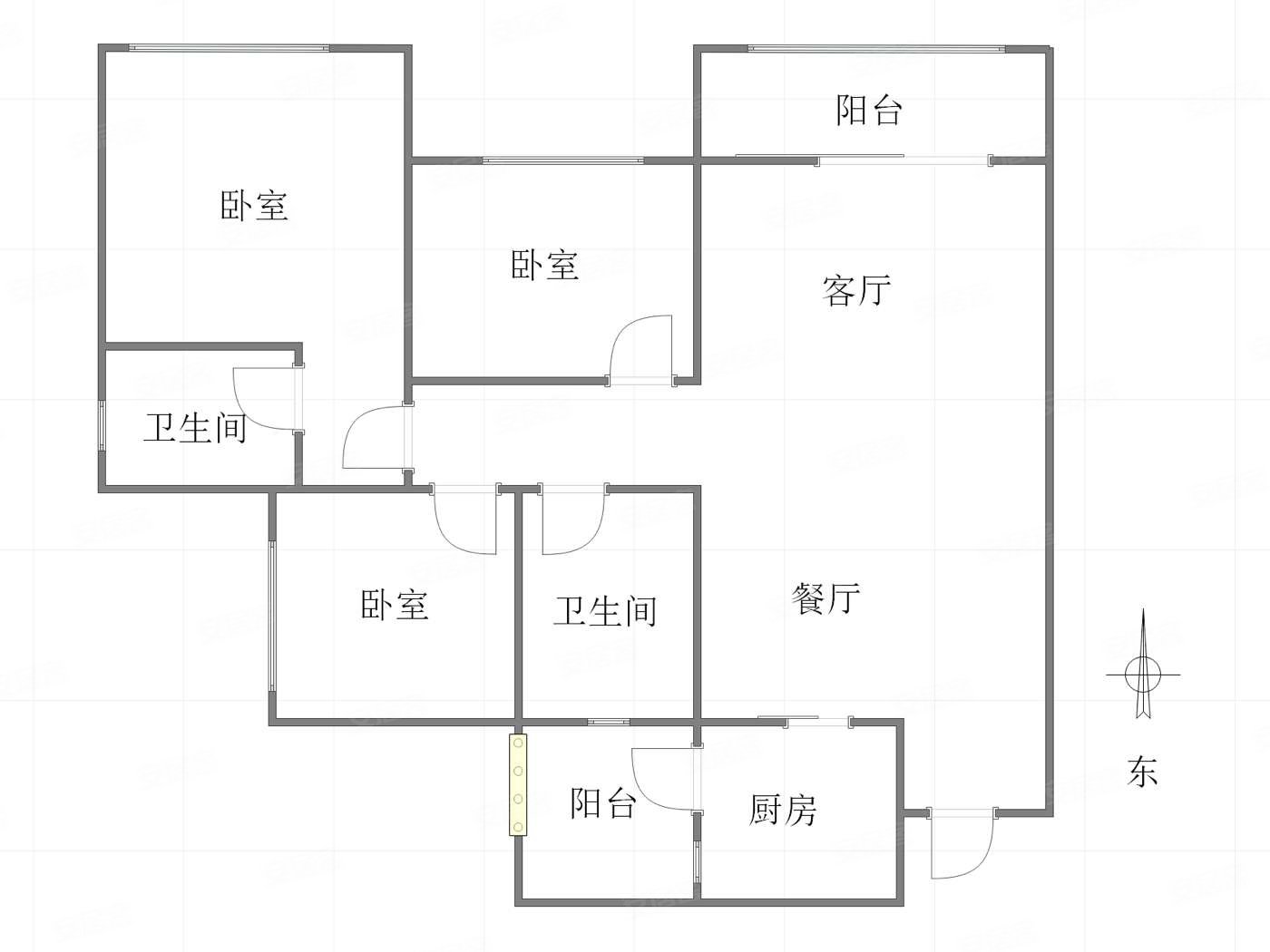 朗基八俊里3室0厅2卫94.6㎡东94.7万