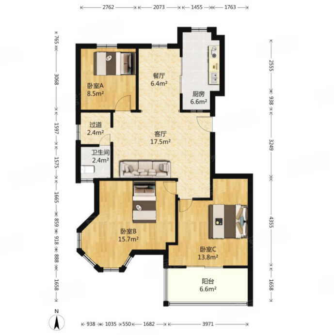 兰亭雅苑商品住宅小三居近地铁满五出行方便