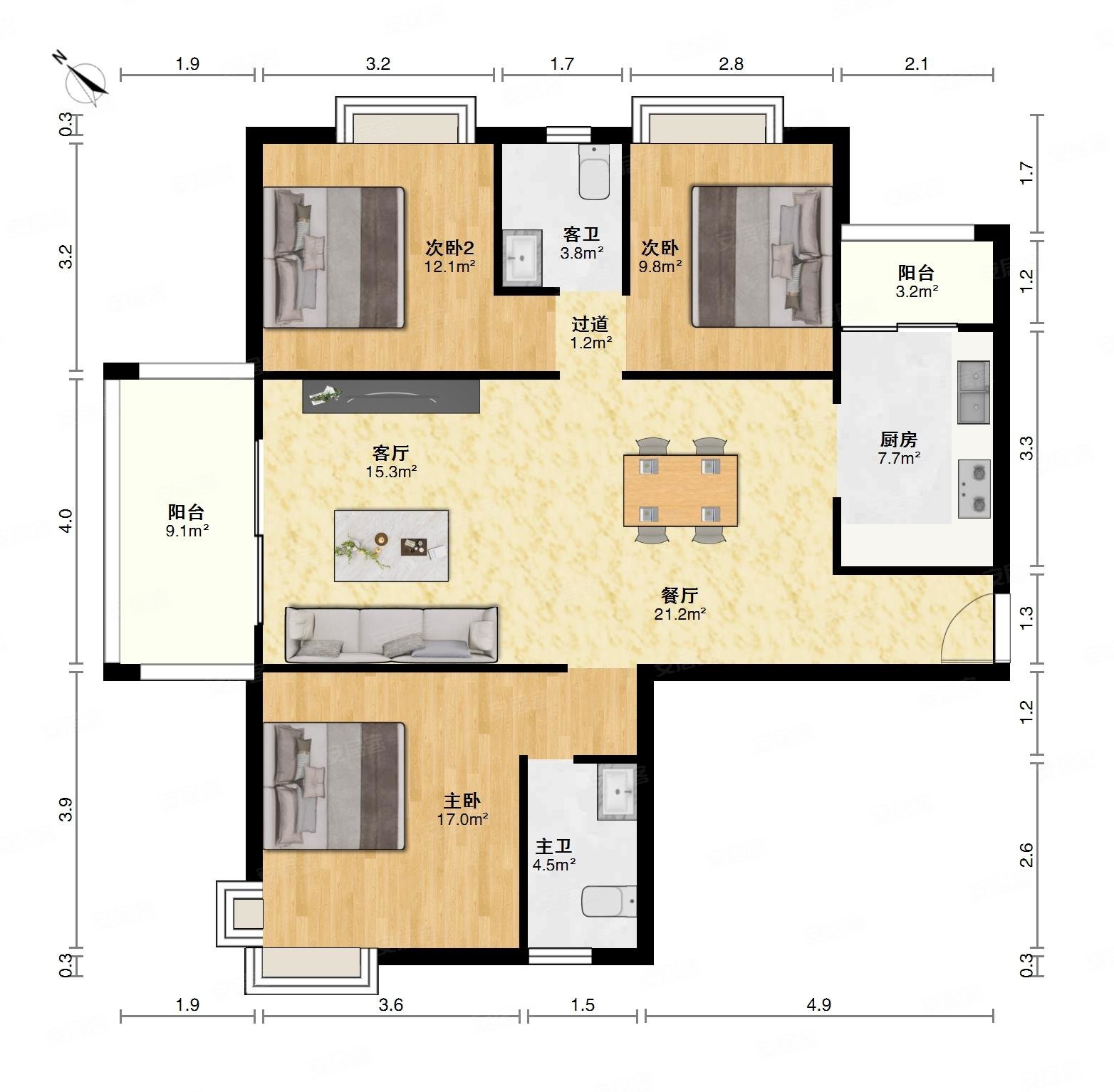 香水湾大三房停车方便临地铁有电梯交通便捷