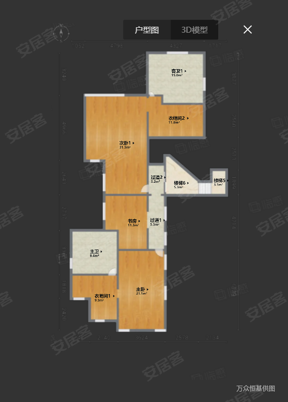 御汤山东区7室4厅6卫384.57㎡南北2180万