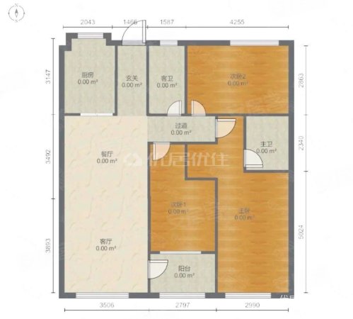 蝶锦台3室2厅2卫125㎡南北50万