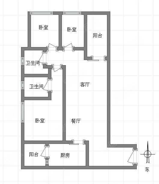 龙湖佰乐街3室2厅2卫90㎡南128万