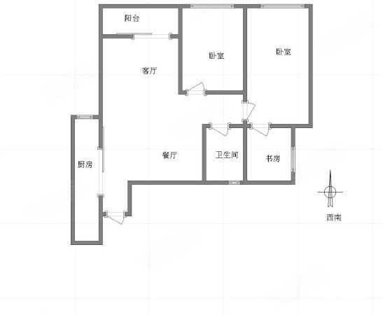 中交丽景2室2厅2卫89.95㎡南北74万