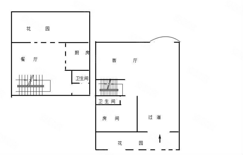 宝珊花园精装297平双拼别墅大空间送阳光房