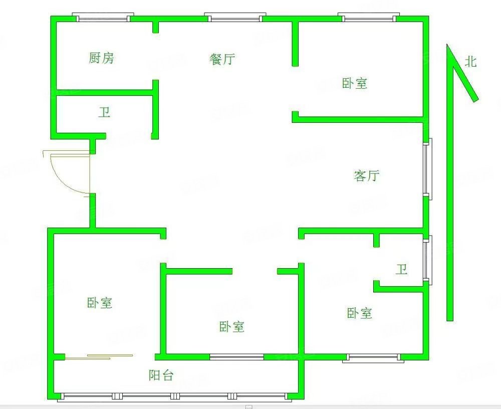 天恒御景花园4室2厅2卫148㎡南北155万