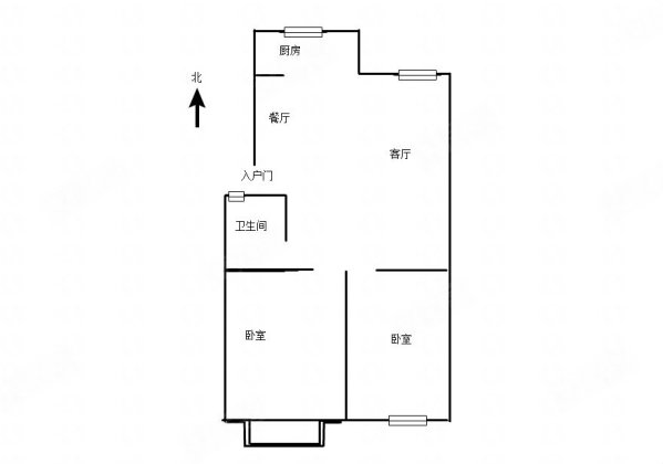 禹王贵府2室2厅1卫90㎡南北38万