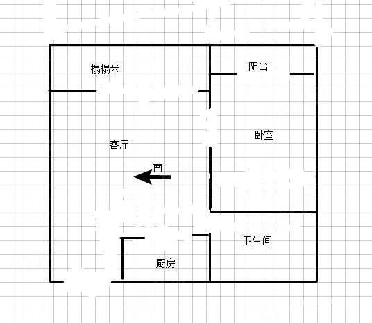 步行街北区2室2厅1卫68㎡南北18.8万