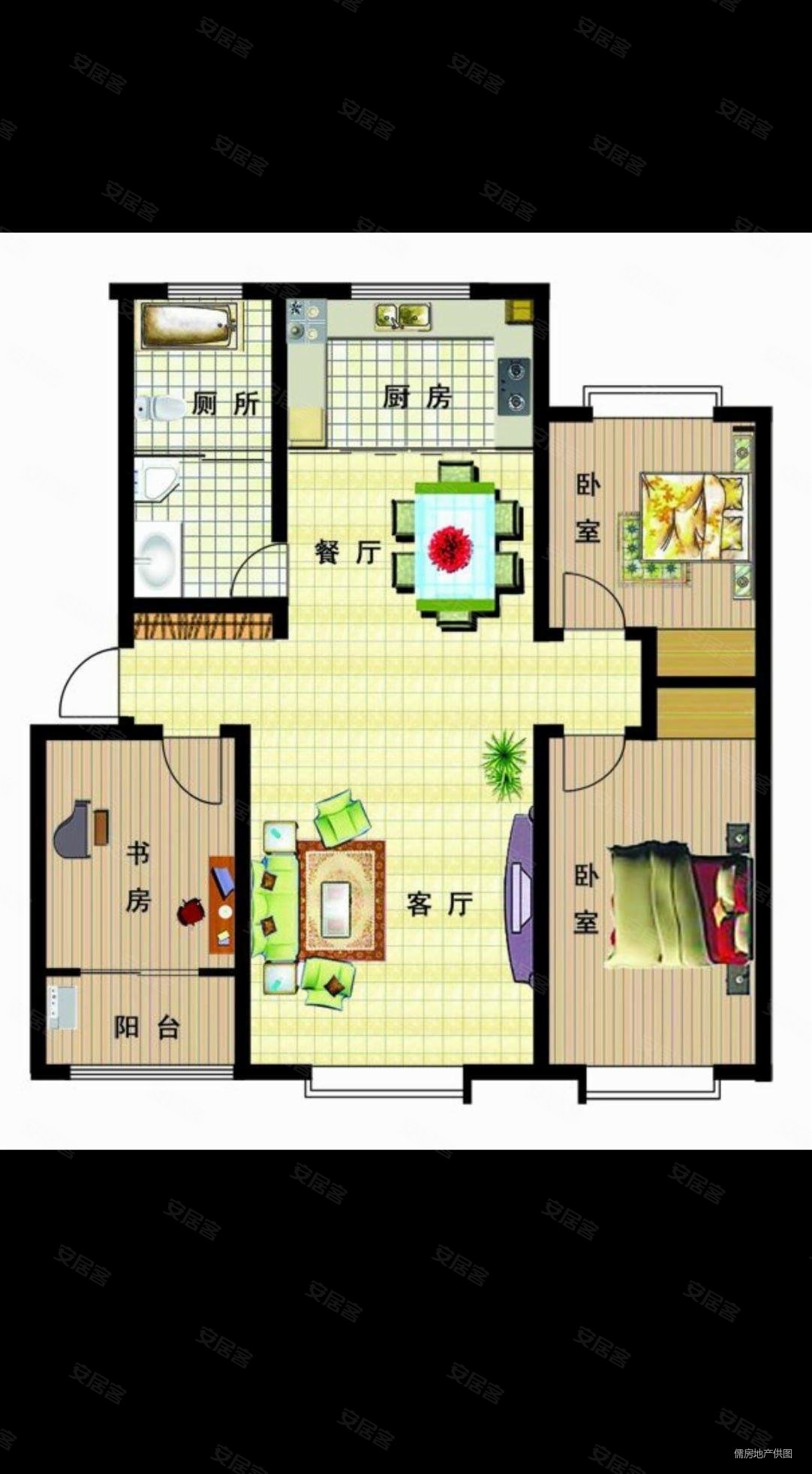 恒锦花园二手房,106万,3室2厅,1卫,108平米-淄博安居客
