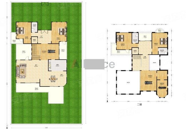 清泉明月山庄9室5厅12卫1330㎡南北1600万